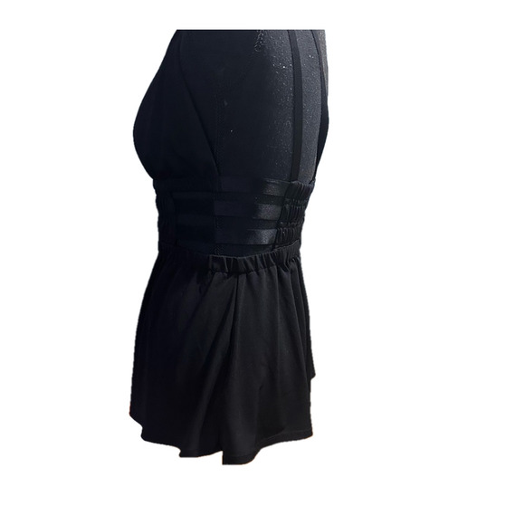 Express Black Pleated Cut-Out Blouse – Chic Evening Top - Picture 5 of 7